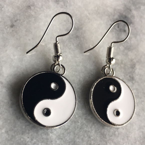 Yin & Yang Drop Earrings - Picture 4 of 12